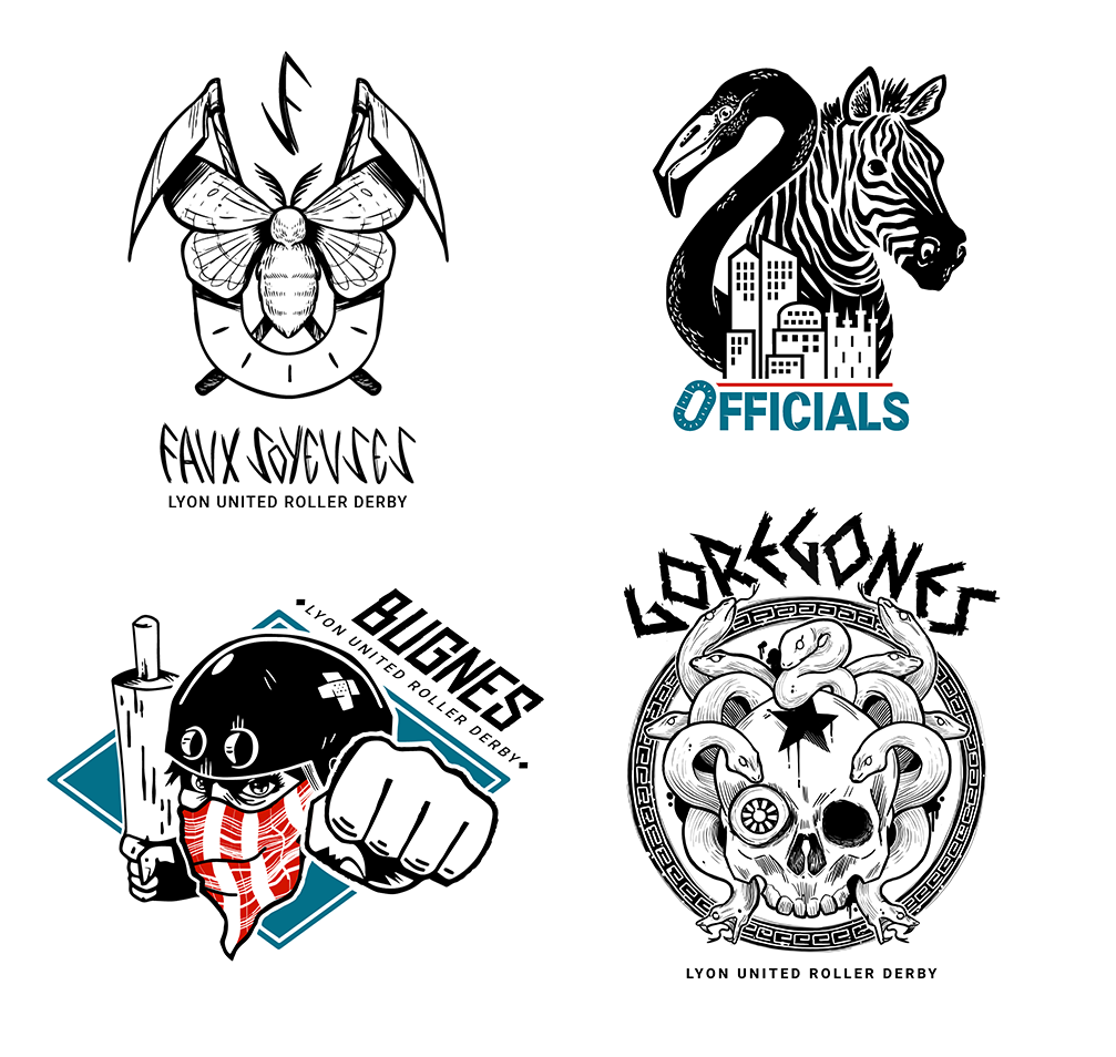 Illustration du sport Roller Derby